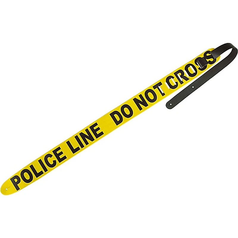 Perri's Police Line Do Not Cross Leather Guitar Strap