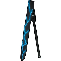 Perri's 2-1/2" Leather Airbrushed Guitar Strap Lightning