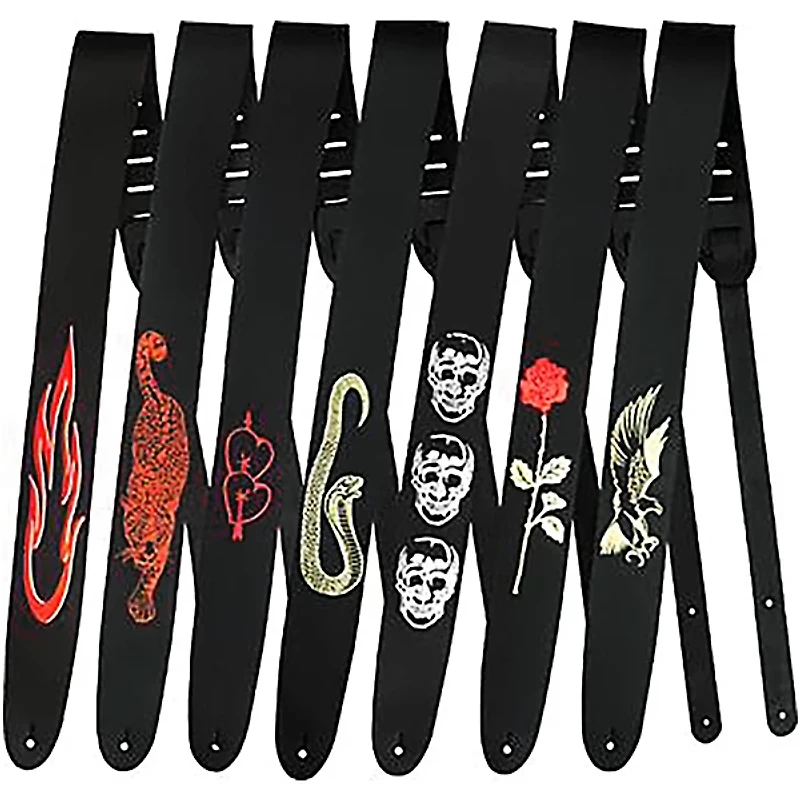 Perri's 2-1/2" Leather Embossed Guitar Strap Rose