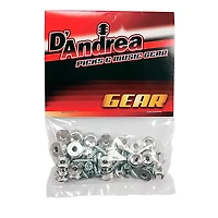 D'Andrea Chrome Guitar Strap Buttons 24 Piece