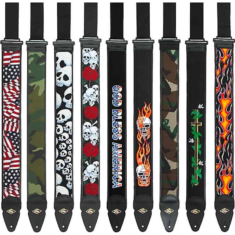 LM Products Padded Designer Nylon Guitar Strap American Flag