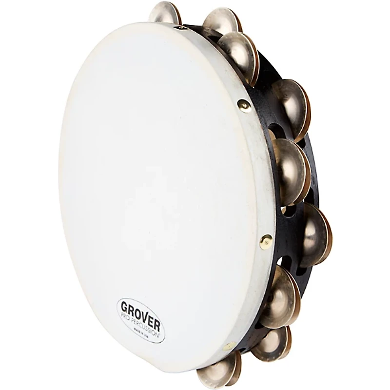 Grover Pro Projection-Plus Double-Row German Silver Tambourine 10 in.