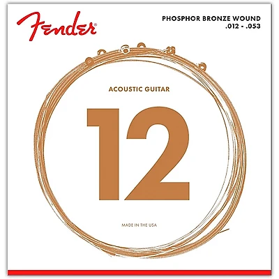 Fender 60L Phosphor Bronze Acoustic Strings - Light