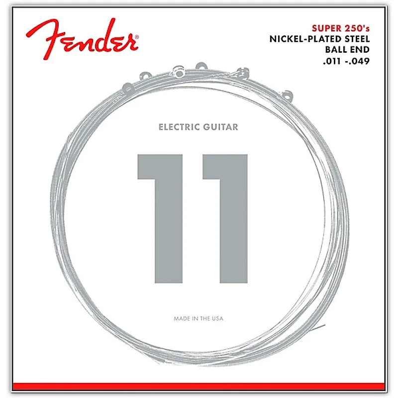 Fender 250M Super 250 Nickel-Plated Steel Electric Guitar Strings - Medium