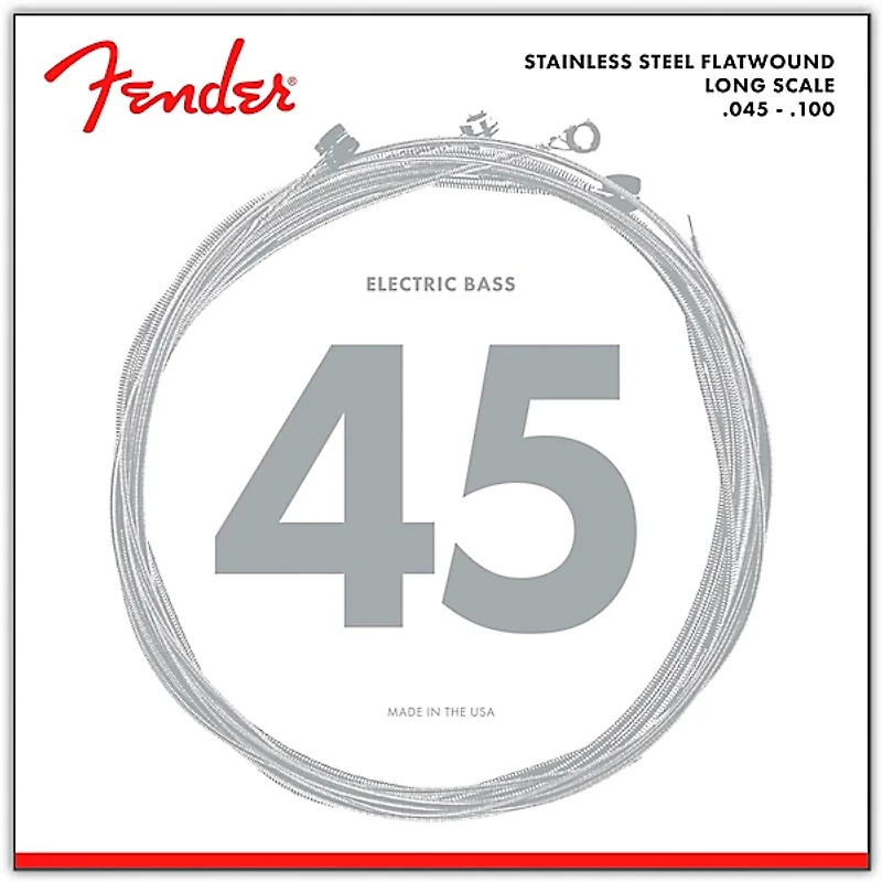 Fender 9050L Stainless Steel Flatwound Long Scale Bass Strings - Light