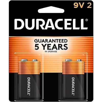Duracell 9-Volt Batteries 2-Pack