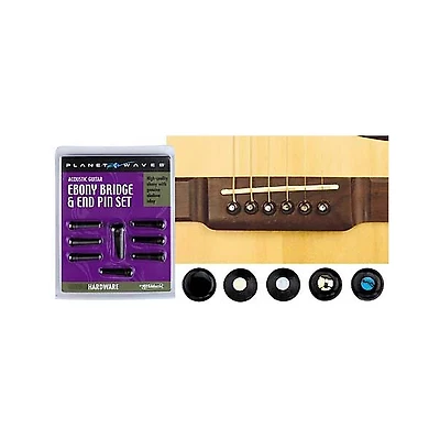 D'Addario Ebony Bridge/End Pin Set