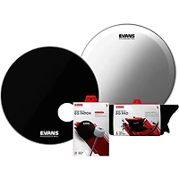 Evans EQ3 System Pack 22" Bass Drum Head Set Black