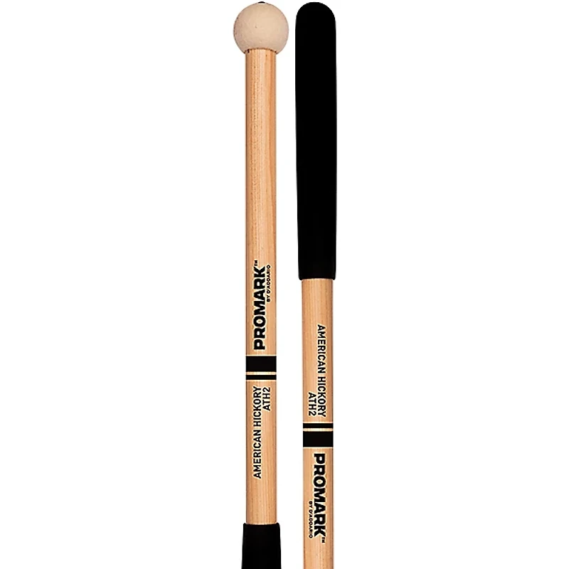Promark ATH2 Felt Tom Mallets Hickory Handle 1 in. Covered Felt Head