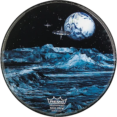 Remo Custom Graphic Blue Moon Resonant Bass Drum Head