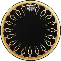 Remo Custom Graphic Flames Resonant Bass Drum