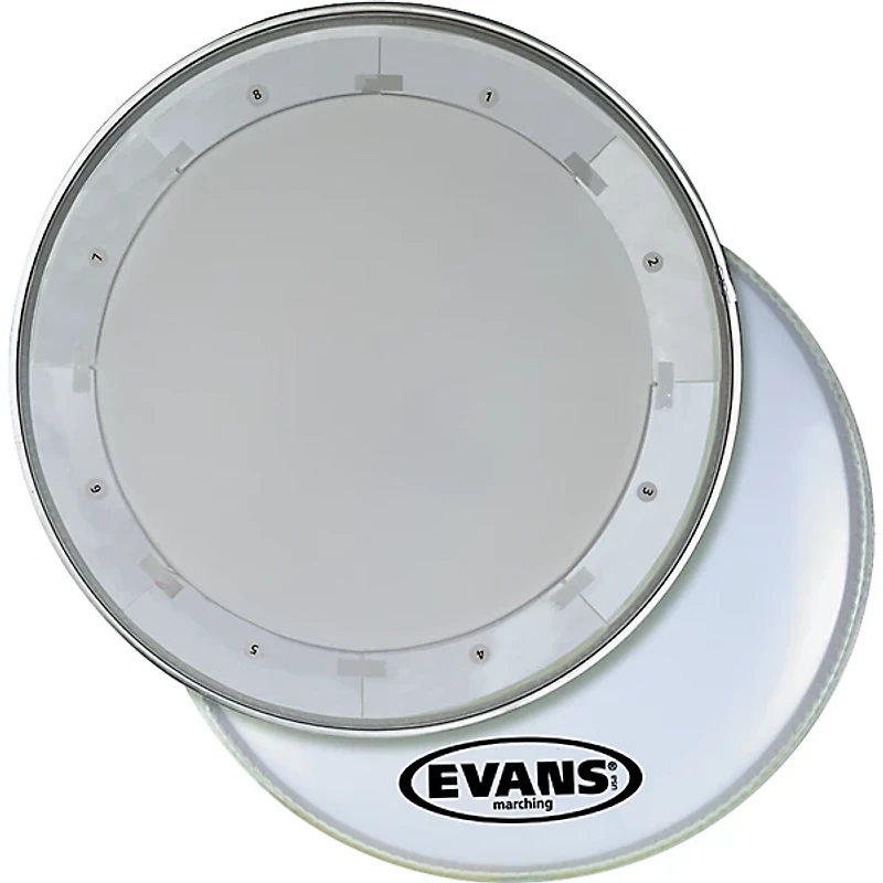 EVANS MX1 White Marching Bass Drum Head