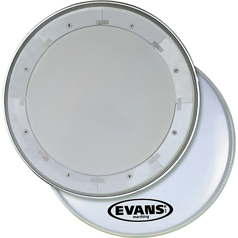 EVANS MX1 White Marching Bass Drum Head