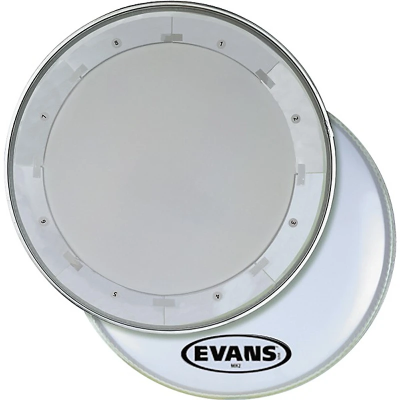 EVANS MX1 White Marching Bass Drum Head