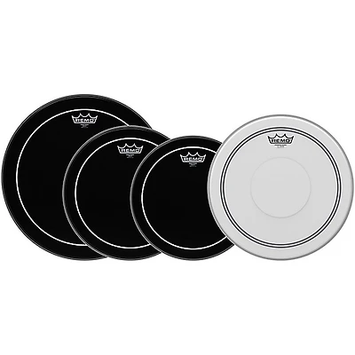Remo Ebony Pinstripe Standard Pro Pack With Free 14" Coated Pinstripe Snare Drum Head