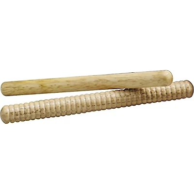 Remo Rhythm Sticks - 1 Smooth, 1 Ringed Natural 8 in.