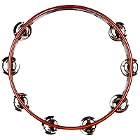 MEINL Wood Tambourine Two Rows Steel Jingles
