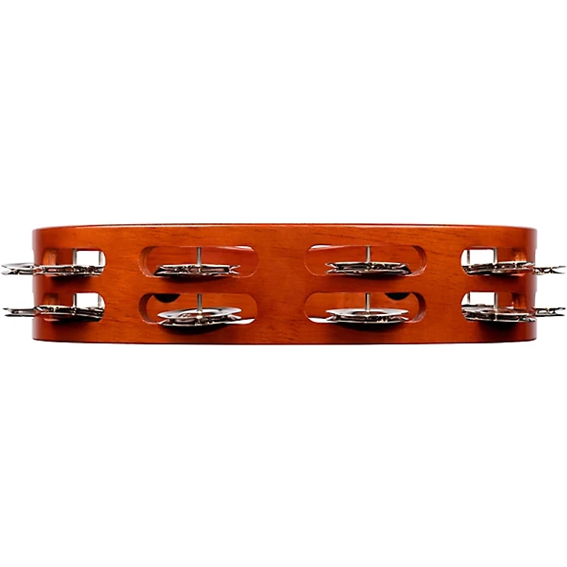 MEINL Wood Tambourine Two Rows Steel Jingles