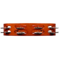 MEINL Wood Tambourine Two Rows Steel Jingles