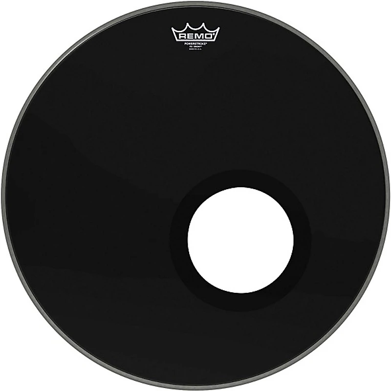 Remo Powerstroke 3 Ebony Resonant Bass Drum Head With 5" Port Hole -