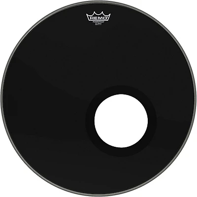 Remo Powerstroke 3 Ebony Resonant Bass Drum Head With 5" Port Hole -
