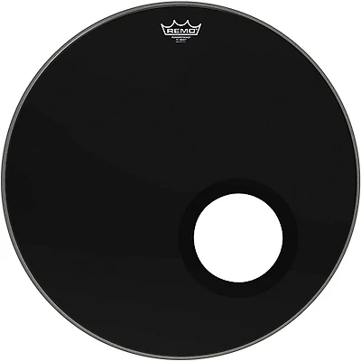 Remo Powerstroke 3 Ebony Resonant Bass Drum Head With 5" Port Hole -