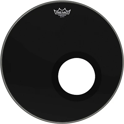 Remo Powerstroke 3 Ebony Resonant Bass Drum Head With 5" Port Hole