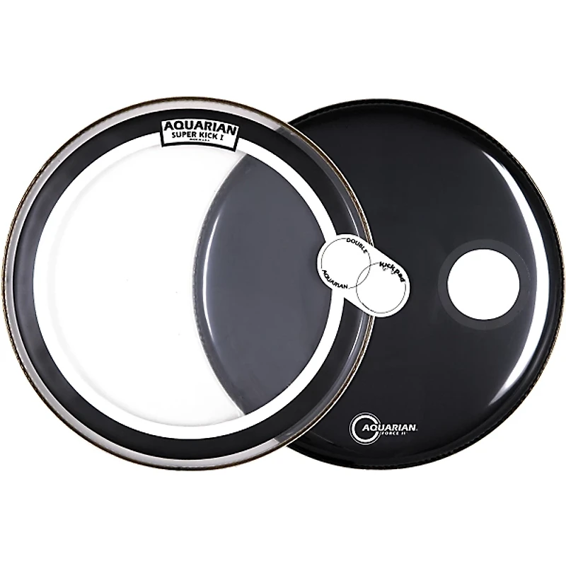 Aquarian Super Kick Bass Drum Head Pack, 22" 22 in.