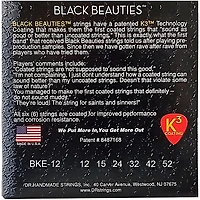DR Strings Extra Life BKE-12 Black Beauties Extra Heavy Coated Electric Guitar Strings
