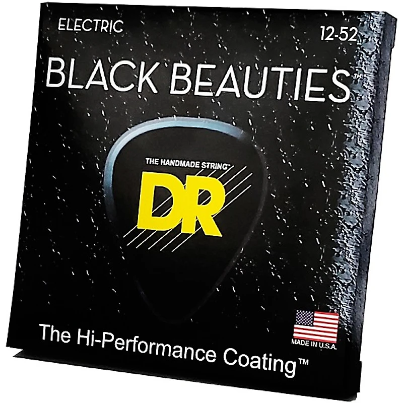 DR Strings Extra Life BKE-12 Black Beauties Extra Heavy Coated Electric Guitar Strings
