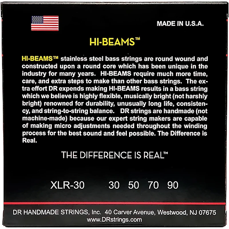DR Strings Hi-Beams 4-String Bass Strings Extra Lite (30-90)