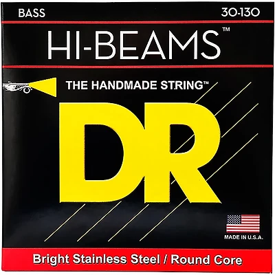 DR Strings Hi-Beams 6-String Bass Strings Medium .130 Low B (30-130)