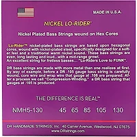 DR Strings Nickel Lo-Rider 5 String Bass Medium .130 Low B (45-130)