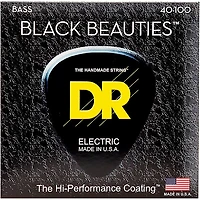 DR Strings BLACK BEAUTIES Coated 4-String Bass Light (40-100)