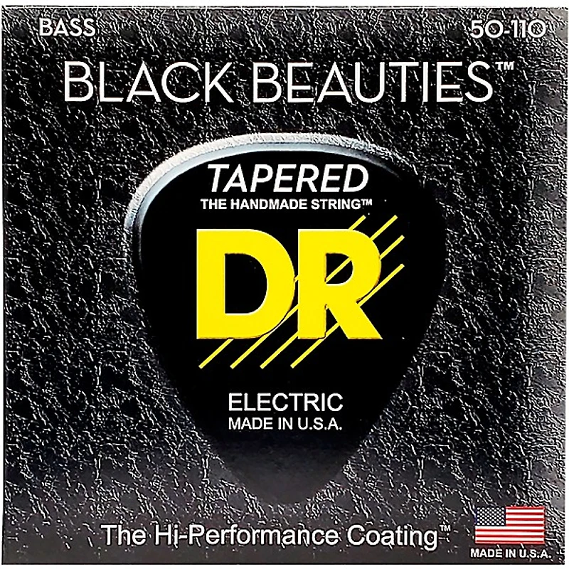 DR Strings BLACK BEAUTIES Taper Coated 4-String Bass Heavy (50-110)