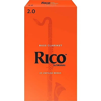 Rico Bass Clarinet Reeds, Box of 25