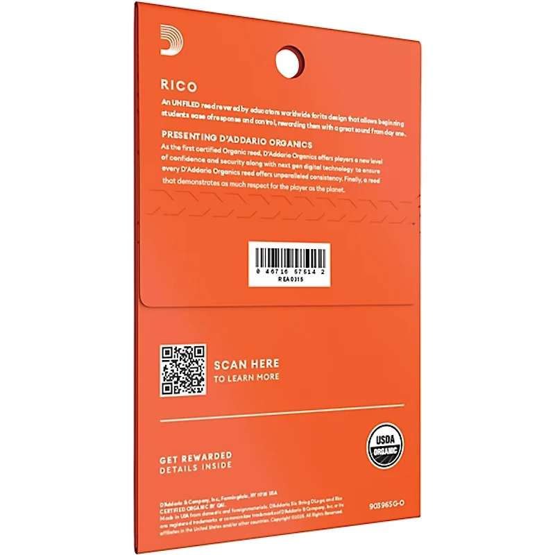 Rico Bass Clarinet Reeds, Box of 3