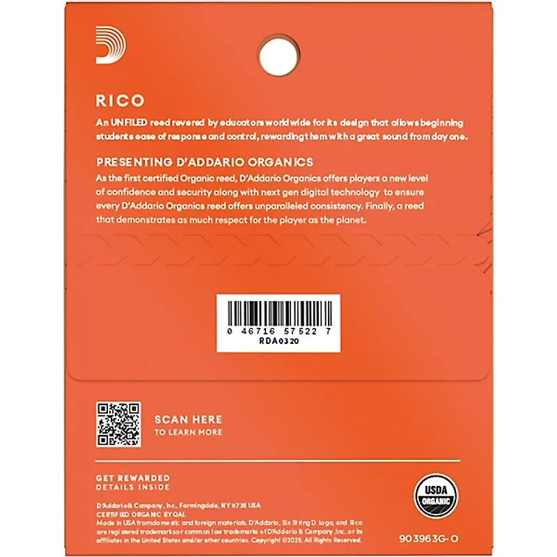 Rico Alto Clarinet Reeds, Box of 3