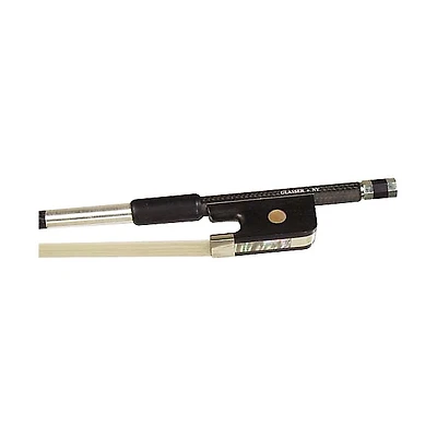 Glasser Violin Bow Braided Carbon Fiber, Fully Lined Ebony Frog, Nickel Silver Wire Grip & Tip