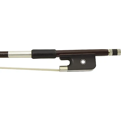 Glasser Bass Bow French Advanced Composite, Fully-Lined Ebony Frog, Nickel Wire Grip