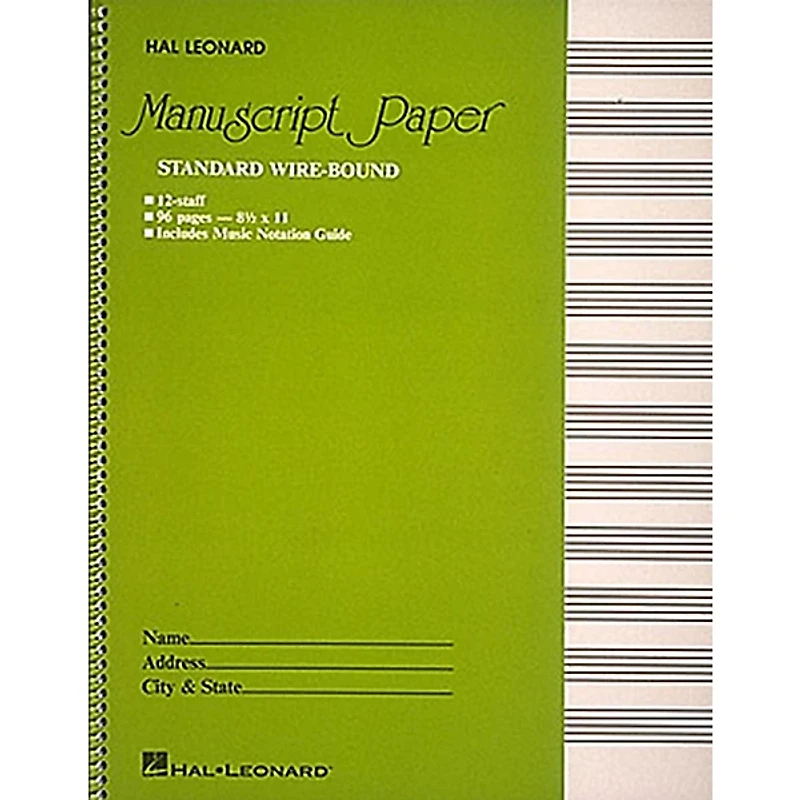 Hal Leonard Manuscript Paper