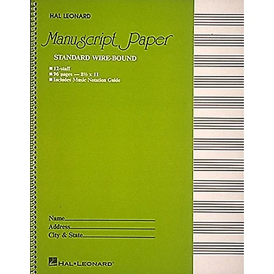 Hal Leonard Manuscript Paper