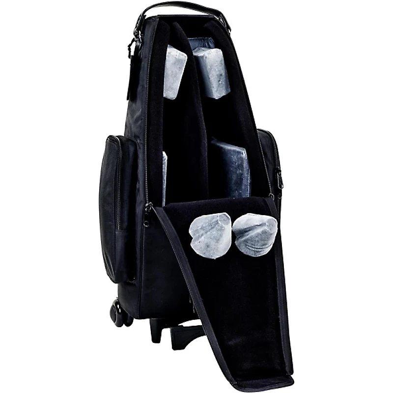 Gard Saxophone Wheelie Bag, Synthetic With Leather Trim