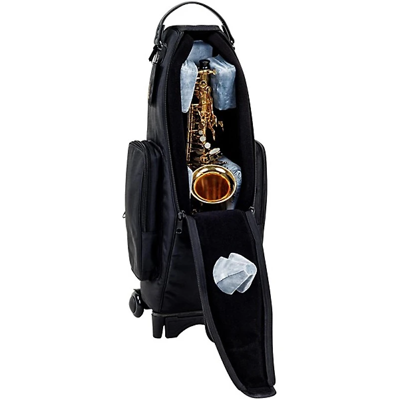 Gard Saxophone Wheelie Bag, Synthetic With Leather Trim