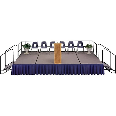 Midwest Folding Products 4' Deep X 8' Wide Single Height Portable Stage & Seated Riser