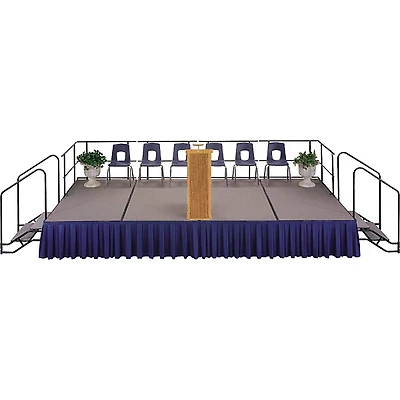Midwest Folding Products 4' Deep X 8' Wide Single Height Portable Stage & Seated Riser