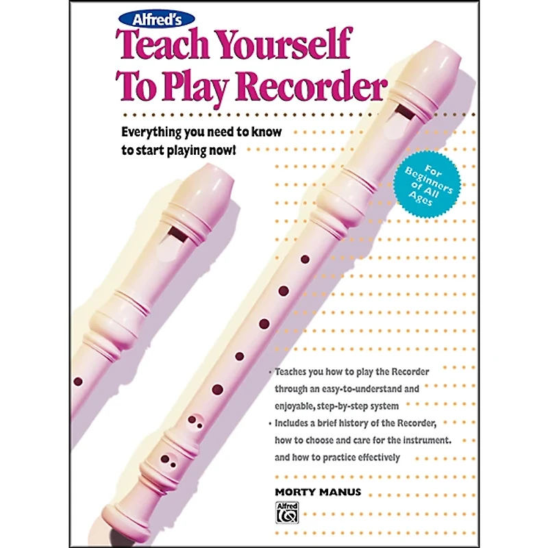 Alfred Teach Yourself to Play Recorder Book Book and CD