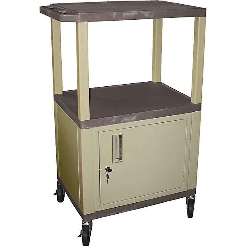 H. Wilson Tuffy Plastic 26" to 42" 3 Shelf Cart