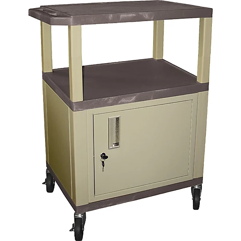 H. Wilson Tuffy Plastic 26" to 42" 3 Shelf Cart
