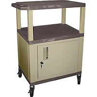 H. Wilson Tuffy Plastic 26" to 42" 3 Shelf Cart